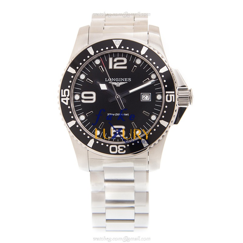 Longines Conquest L3.840.4.56.6 Quartz Stainless Steel Black Dial Replica Watch - Image 2