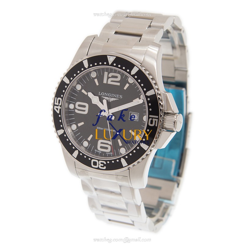 Longines Conquest L3.840.4.56.6 Quartz Stainless Steel Black Dial Replica Watch - Image 3