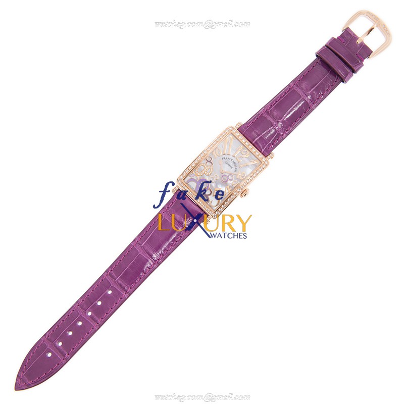 Franck Muller 952 QZ REL 8CD MOP VL D 1R 5N Replica Watch, Quartz, Purple Mother of Pearl Dial - Image 2