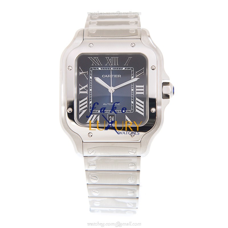Cartier WSSA0013 SANTOS DE CARTIER Automatic Stainless Steel Blue Dial Silver Strap Replica Watch - Image 2