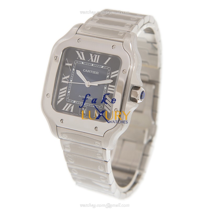 Cartier WSSA0013 SANTOS DE CARTIER Automatic Stainless Steel Blue Dial Silver Strap Replica Watch - Image 3