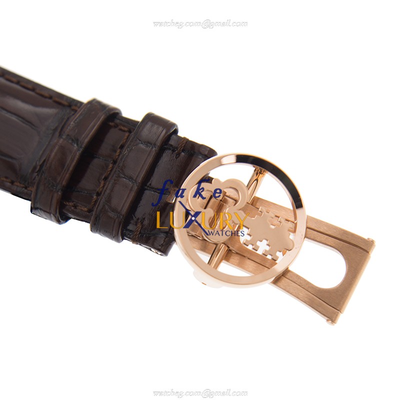 113.901.85/0F02 GG85R - Corum Bridge Replica Watch - Manual Wind - Rose Gold Diamonds - Transparent - Image 4