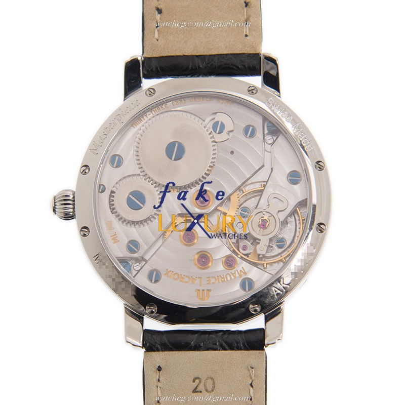 Maurice Lacroix MP7068-SS001-390 Masterpiece Manual Wind Black Dial Replica Watch - Image 3