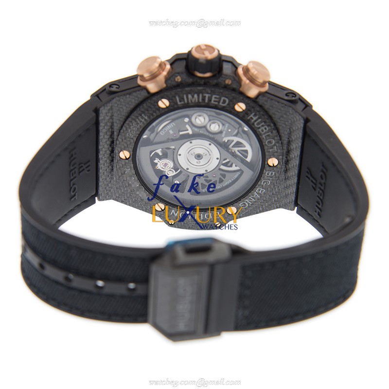 Hublot 411.YT.1198.NR.ITI16 Carbon Fiber Automatic Replica Watch - Black Dial & Nylon Strap - Image 4