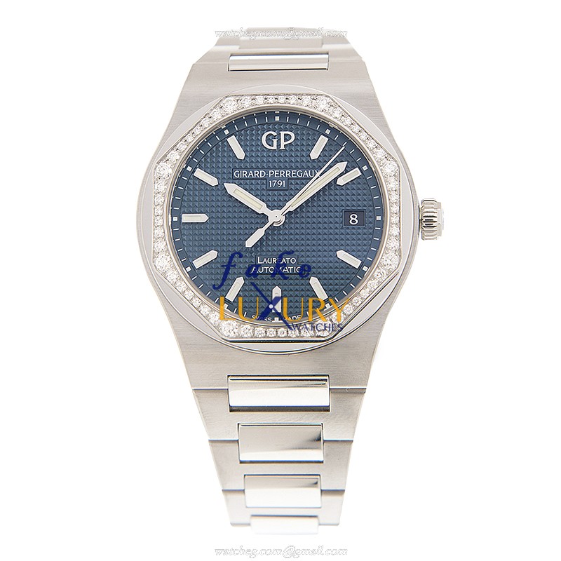 Girard Perregaux Laureato 81005D11A431-11A Replica Watch, Automatic, Blue Dial, Stainless Steel & - Image 2