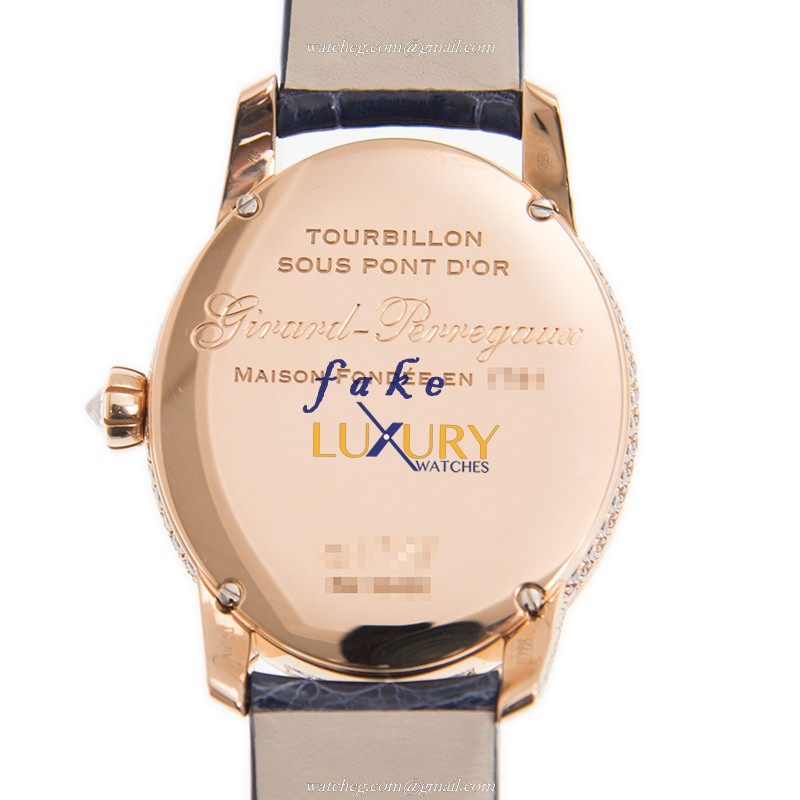 Girard Perregaux 99490D52P706-CK6A - Replica Watch - Gray Dial - Manual Wind - Rose Gold & Diamonds - Image 3