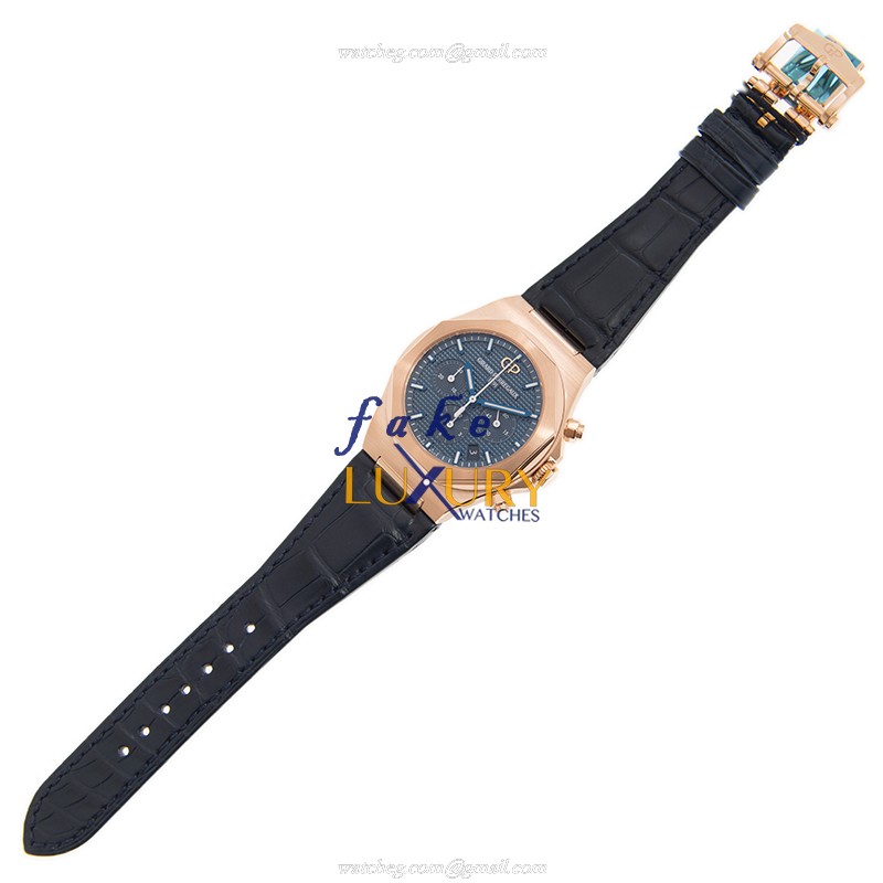Girard Perregaux Laureato Replica Watch 81040-52-432-BB4A, Automatic Blue Dial, 18kt Rose Gold Case - Image 2