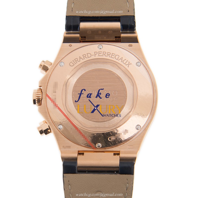 Girard Perregaux Laureato Replica Watch 81040-52-432-BB4A, Automatic Blue Dial, 18kt Rose Gold Case - Image 3