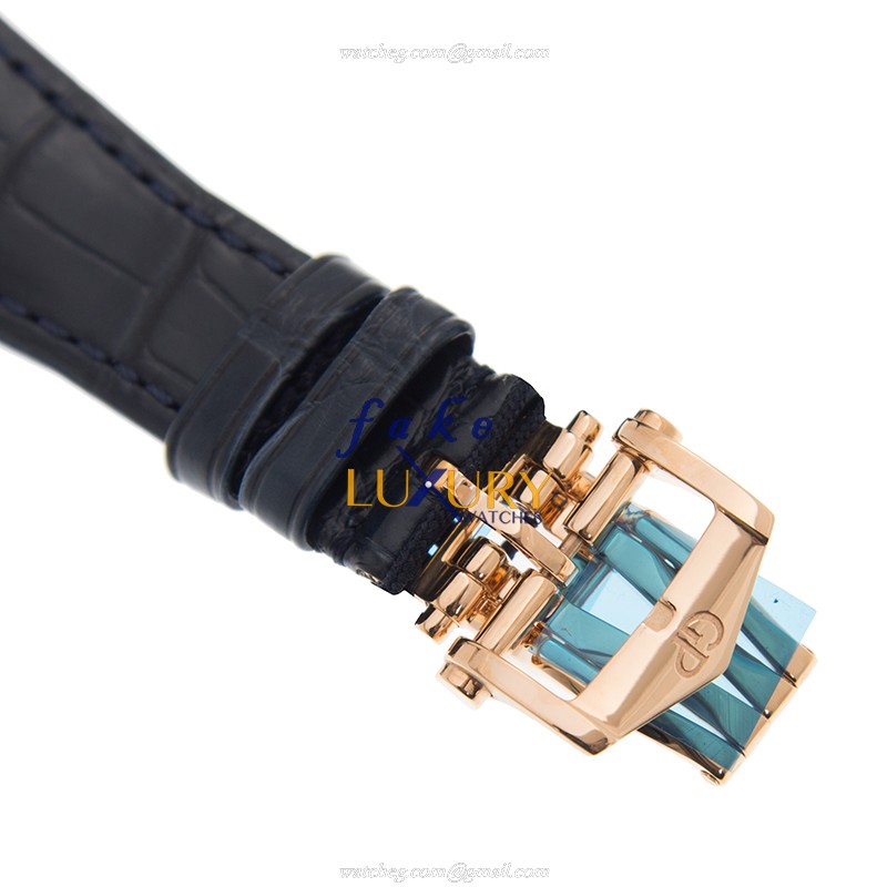 Girard Perregaux Laureato Replica Watch 81040-52-432-BB4A, Automatic Blue Dial, 18kt Rose Gold Case - Image 4