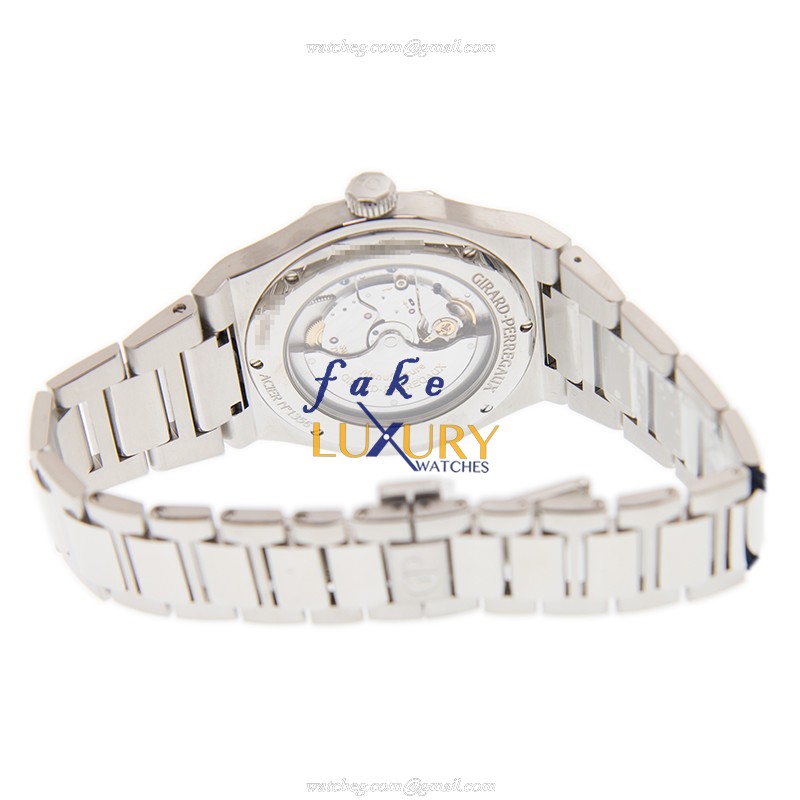 Girard Perregaux LAUREATO Replica Watch 81005-11-431-11A, Blue Dial, Stainless Steel Bracelet - Image 4