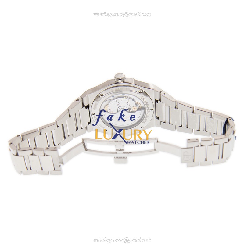 Girard Perregaux LAUREATO Replica Watch 81005-11-431-11A, Blue Dial, Stainless Steel Bracelet - Image 5