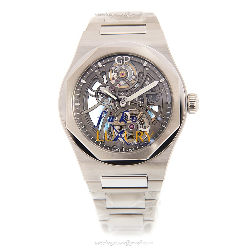 Girard Perregaux Laureato 81015-11-001-11A Replica Watch, Automatic, Transparent Skull Dial, Steel - Image 2