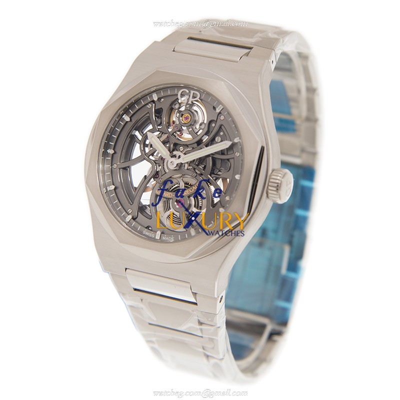 Girard Perregaux Laureato 81015-11-001-11A Replica Watch, Automatic, Transparent Skull Dial, Steel - Image 3