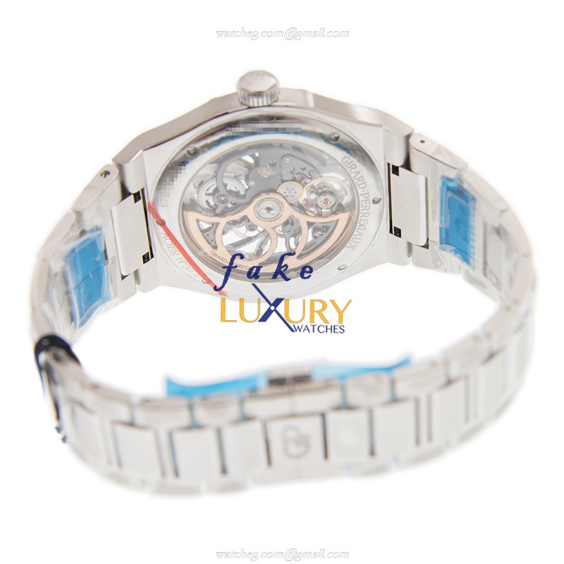 Girard Perregaux Laureato 81015-11-001-11A Replica Watch, Automatic, Transparent Skull Dial, Steel - Image 4