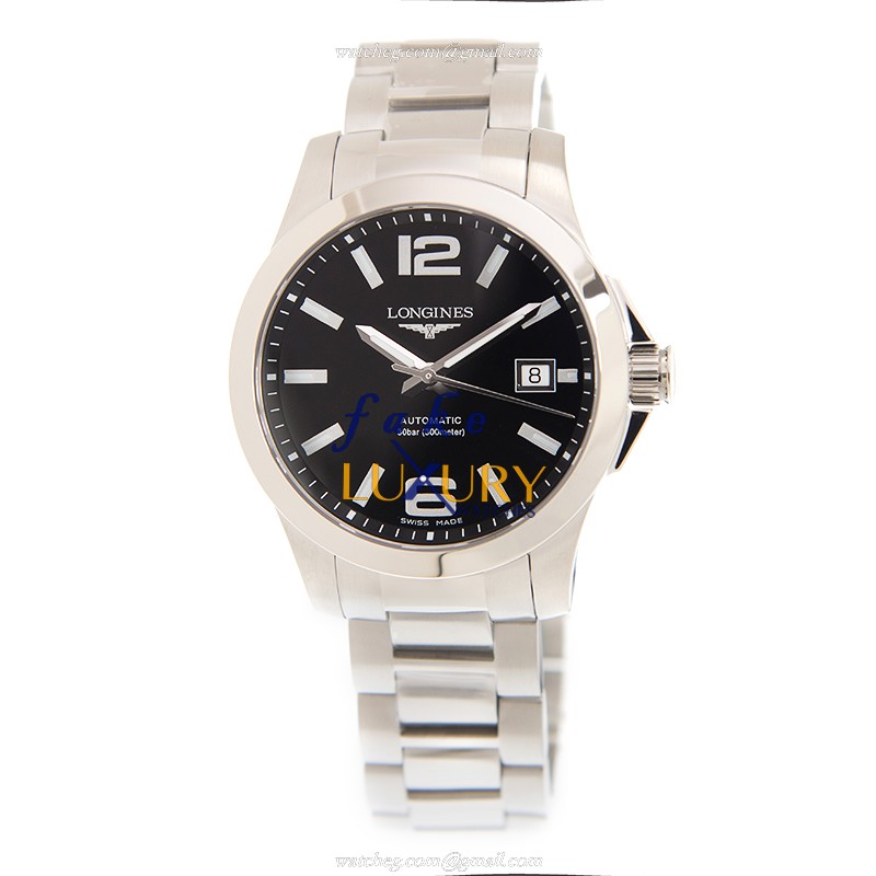 Longines L3.776.4.58.6 Conquest Replica Watch With Automatic Movement Black Dial Stainless Steel - Image 2