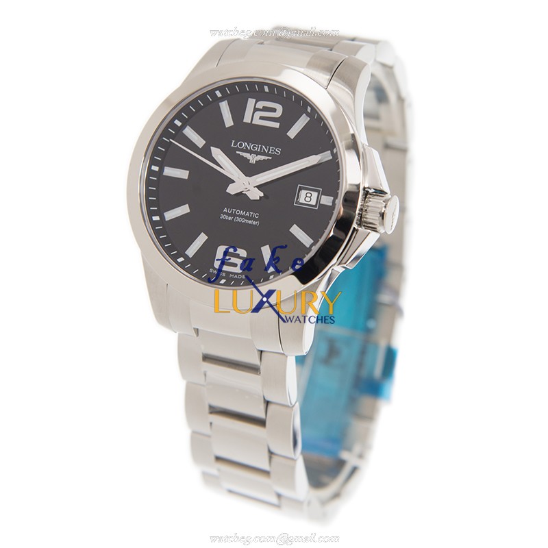 Longines L3.776.4.58.6 Conquest Replica Watch With Automatic Movement Black Dial Stainless Steel - Image 3