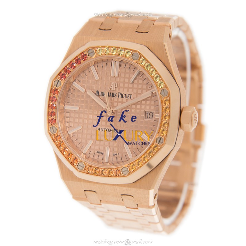 Audemars Piguet 15451OR.YY.1256OR.01 Royal Oak Replica Watch, 18kt Rose Gold & Diamonds, Automatic - Image 3