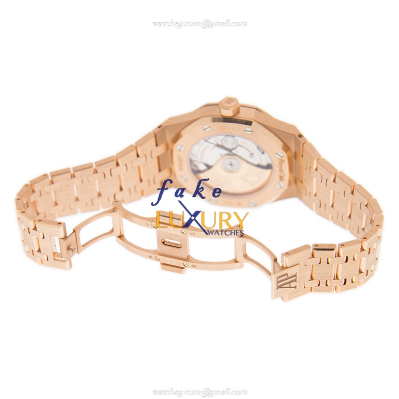 Audemars Piguet 15451OR.YY.1256OR.01 Royal Oak Replica Watch, 18kt Rose Gold & Diamonds, Automatic - Image 5