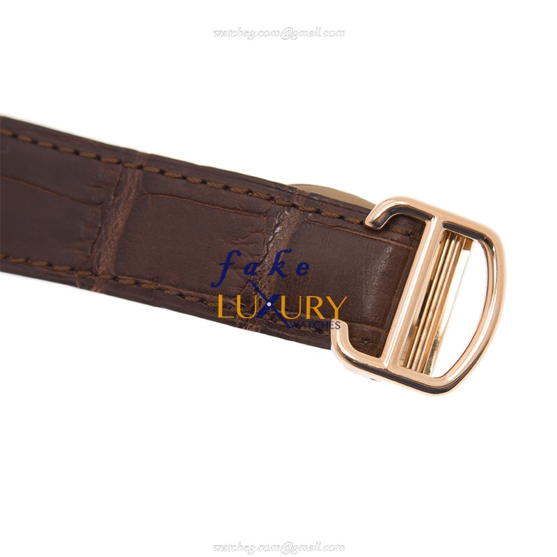 Cartier W6920001 BALLON BLEU Manual Wind 18kt Rose Gold Replica Watch, Gray Dial, Brown Alligator - Image 4
