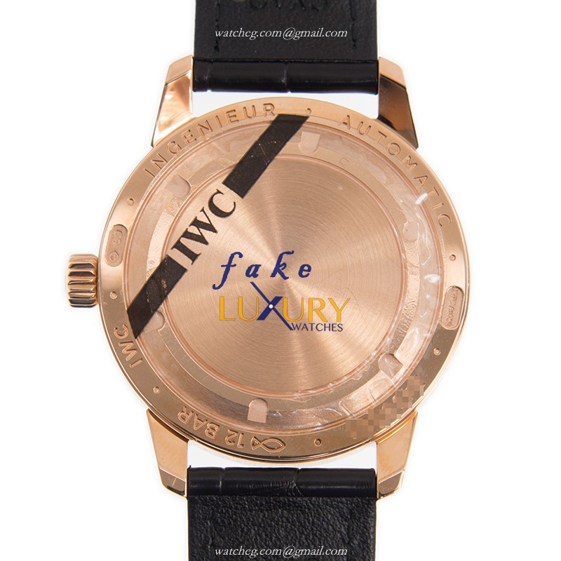 IWC IW357003 Ingenieur Automatic 18kt Rose Gold Gray Dial Alligator Strap | 15202ST.OO.1240ST.01 - Image 3