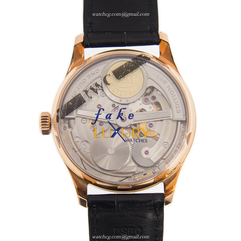 IW500121 - IWC Portuguese Automatic Replica Watch Black Dial 18kt Rose Gold - Image 3