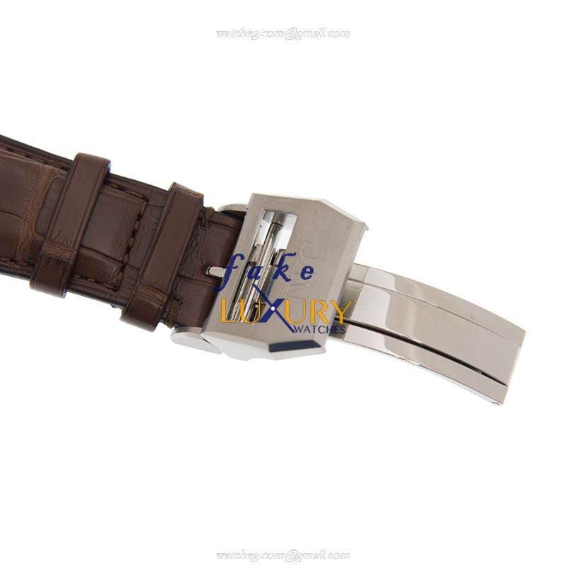 IWC IW379107 Replica Watch, Gray Dial, Steel Case, Brown Leather Strap, Automatic - Image 3