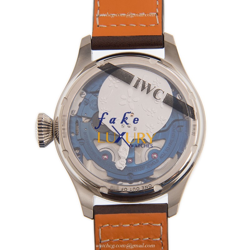 IWC IW502703 - Replica Watch - 46mm - Automatic - Blue Dial - Brown Cowhide Strap - Image 3