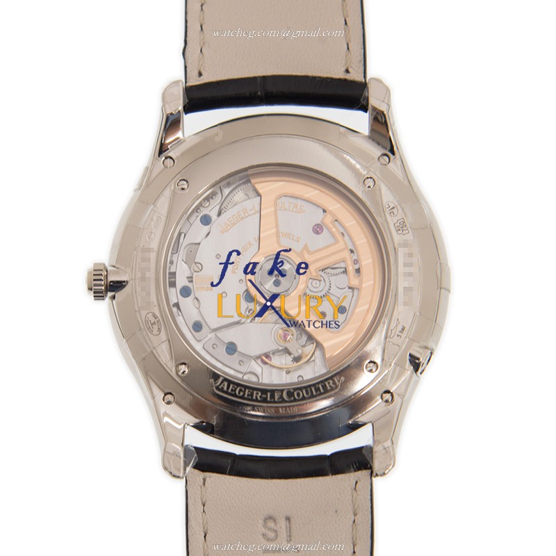 Q130354J - Jaeger-Lecoultre Master Ultra Thin Replica Watch - Automatic Gray Dial Alligator Strap - Image 3
