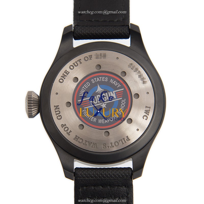 IWC IW502903 PILOTS Automatic Ceramics Black Dial Leather Strap Replica Watch - Image 3