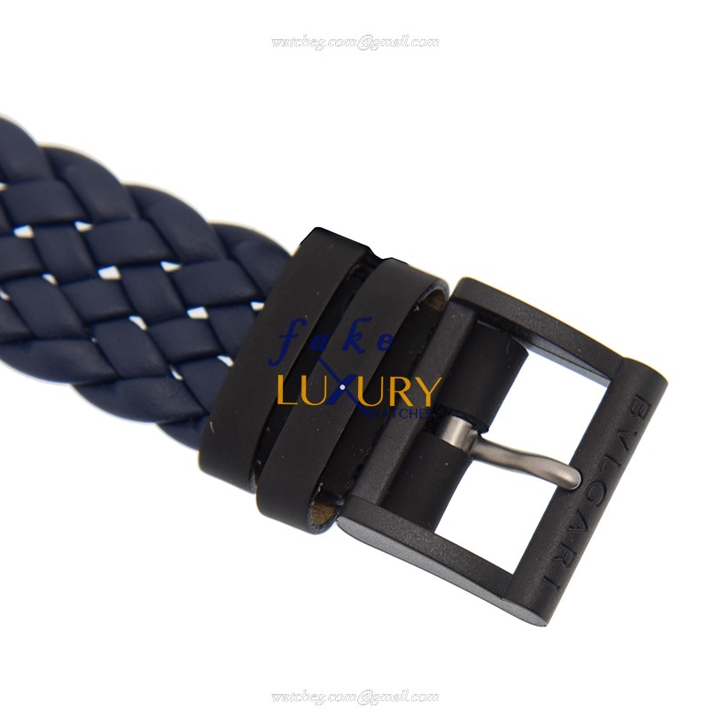 Bulgari BBP40C3CGLD Replica Watch, Automatic Movement, Blue Dial, PVD Titanium Case, Leather Strap - Image 4