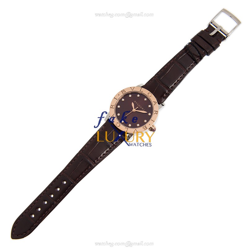 BBL33C11SPGLC11/12 - Bulgari Automatic Replica Watch - 18kt Rose Gold - Red Dial - Image 2