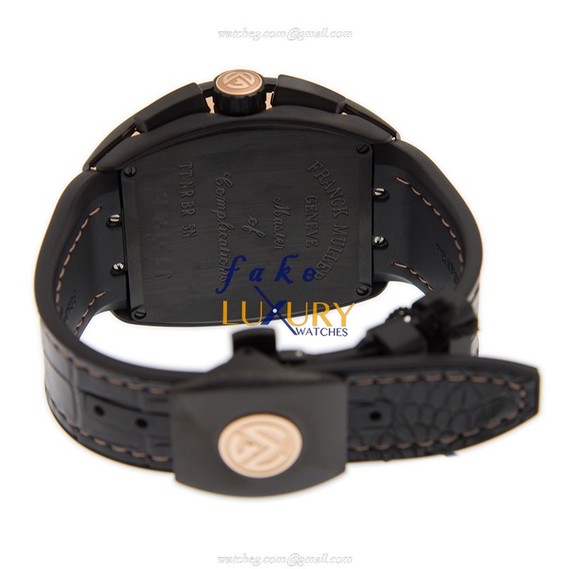 Franck Muller V 45 CC DT TT NR BR5N VANGUARD Replica Watch, Black Dial, Steel Case, Automatic - Image 4