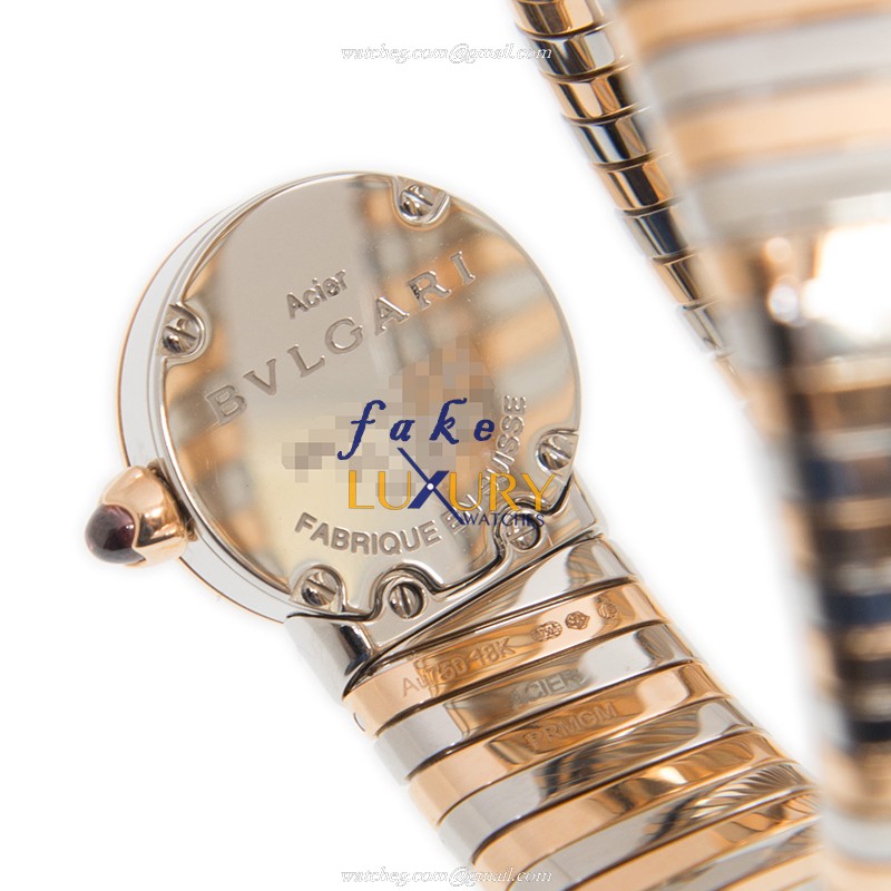 Bulgari BBLP191TSG Replica Watch, 18kt Rose Gold Case, Black Dial, Quartz Bangle - Image 5