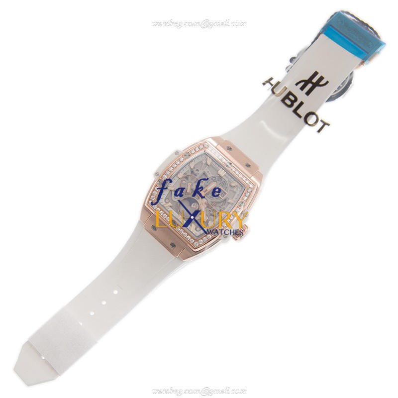 Hublot 647.OE.2080.RW.1204 Automatic Replica Watch - Silver Dial, White Rubber Strap - Image 2
