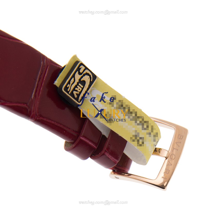 Bulgari LVCEA LUP33SKGDL Automatic 18kt Rose Gold Diamonds Red Alligator Replica Watch - Image 4