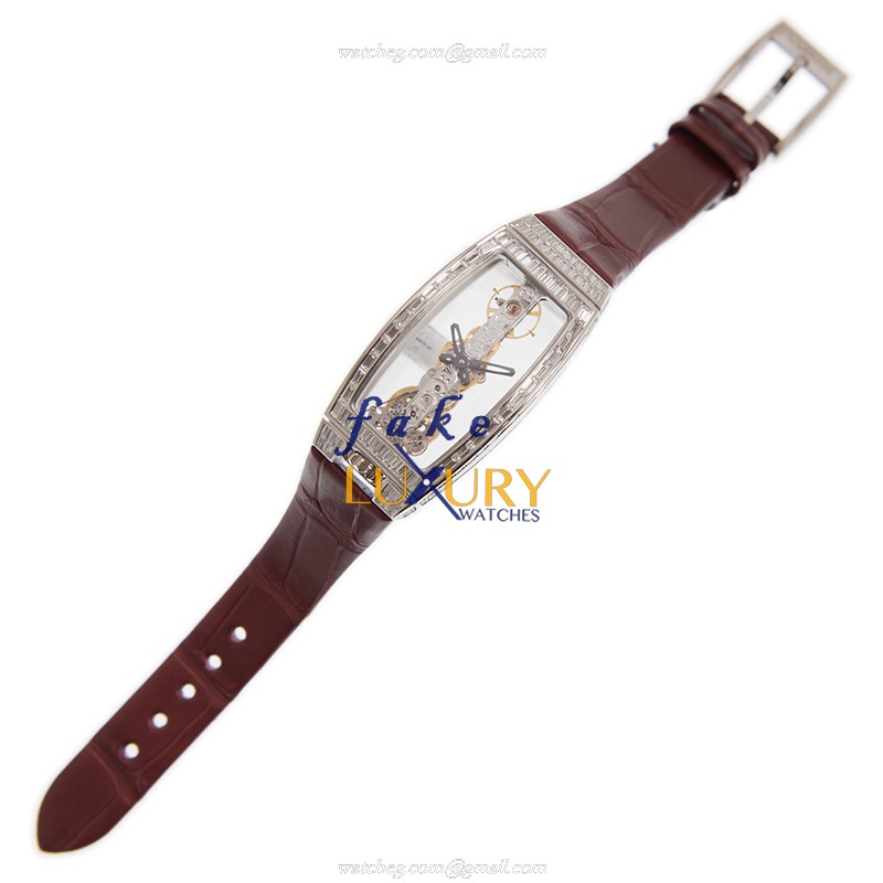 Corum 113.149.69/0089 0000 Bridge Manual Wind 18kt White Gold Red Alligator Replica Watch - Image 2