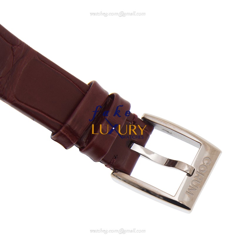 Corum 113.149.69/0089 0000 Bridge Manual Wind 18kt White Gold Red Alligator Replica Watch - Image 4