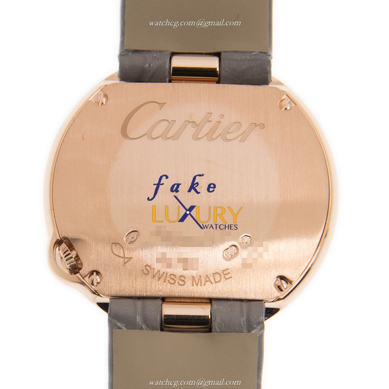 Cartier WJBL0008 BALLON BLANC DE CARTIER Quartz 18kt Rose Gold & Diamonds - Silver Dial - Alligator - Image 3