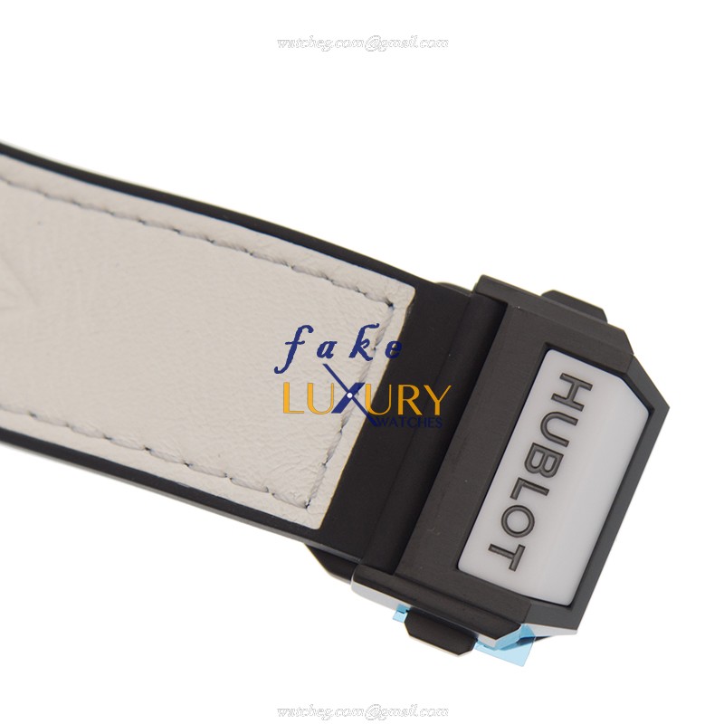 Hublot 415.HX.2027.VR.MXM19 LTD 200 Automatic Ceramics Replica Watch - White Dial & Leather Strap - Image 4