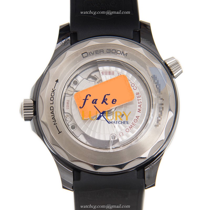 Omega SEAMASTER 210.92.44.20.01.001 Automatic Ceramic Replica Watch, Black Dial & Rubber Strap - Image 3