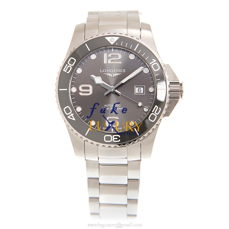 Longines L3.782.4.76.6 Conquest Replica Watch - Automatic - Steel Case - Gray Dial - Silver Bracelet - Image 2