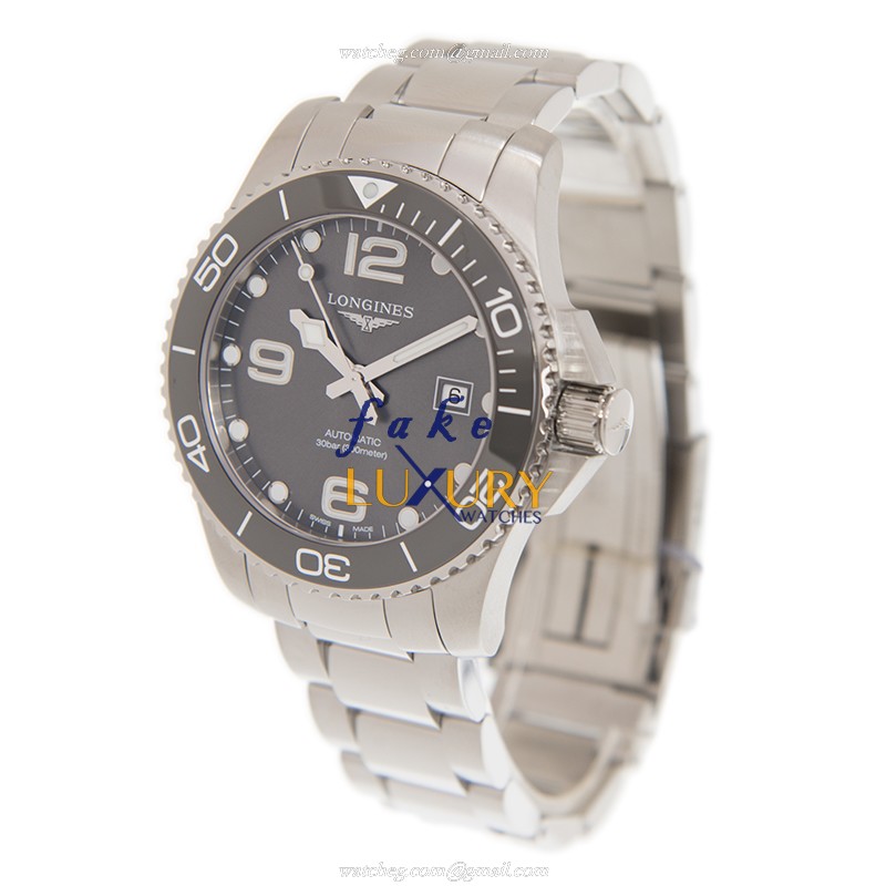 Longines L3.782.4.76.6 Conquest Replica Watch - Automatic - Steel Case - Gray Dial - Silver Bracelet - Image 3