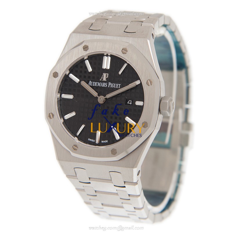 Audemars Piguet Royal Oak Replica Watch 67650ST.OO.1261ST.01, Quartz Movement, Black Dial, Steel - Image 3