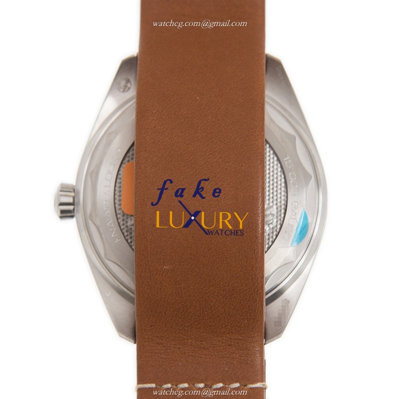 Omega 220.12.40.20.06.001 Replica Watch, Swiss Automatic, Stainless Steel Case, Silver Dial, Brown - Image 3