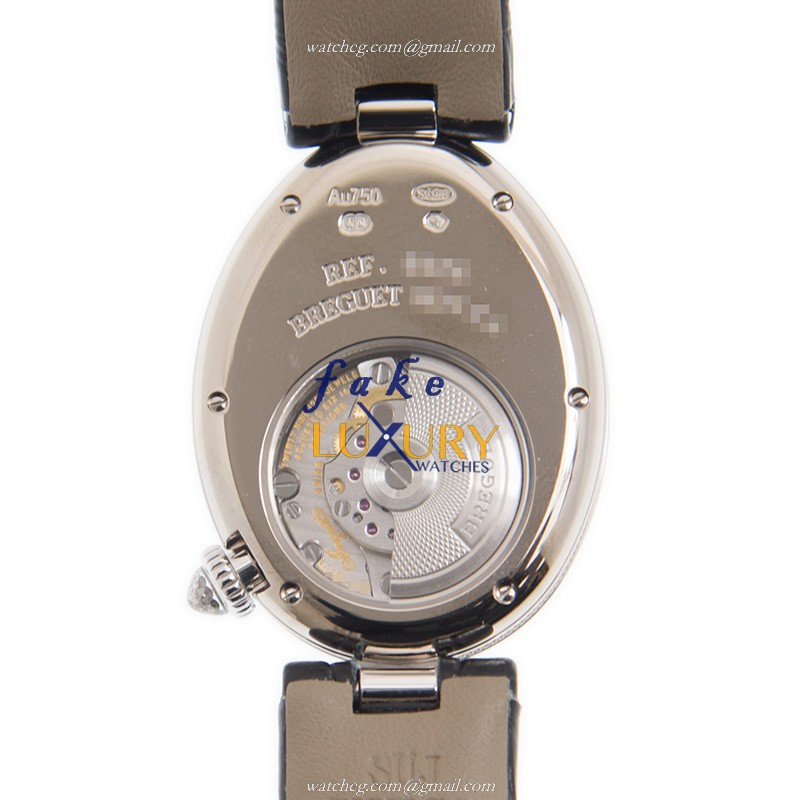 Breguet REINE DE NAPLES 8928BB/8D/944/DD0D Automatic 18kt White Gold Diamond Silver Dial Replica - Image 3