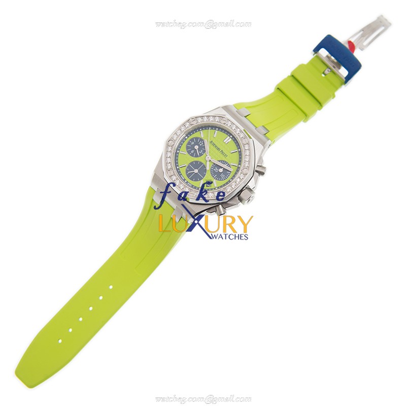 Audemars Piguet 26231ST.ZZ.D038CA.01 Royal Oak Offshore Replica Watch, Green Dial, Steel & - Image 2