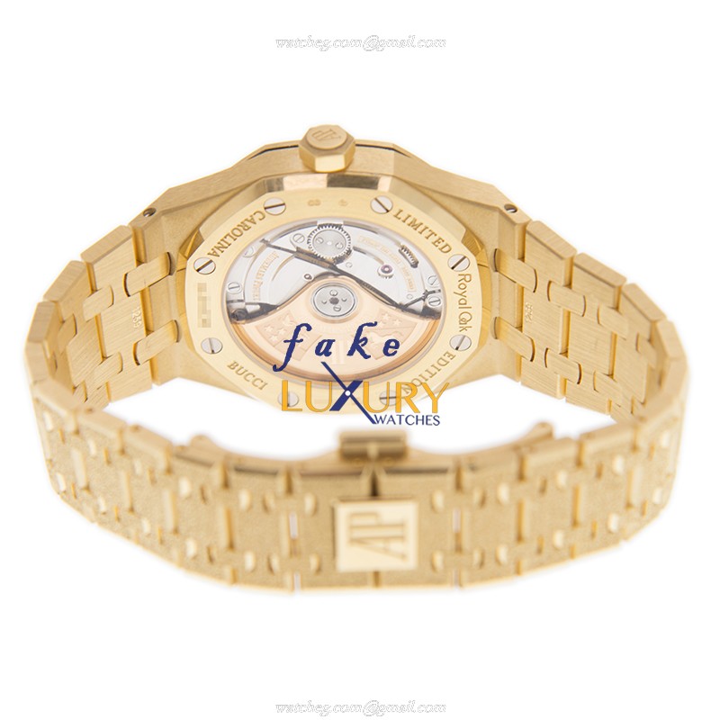 Audemars Piguet 15454BA.GG.1259BA.02 Replica Watch, Automatic, Silver Dial, 18kt Yellow Gold Case - Image 4