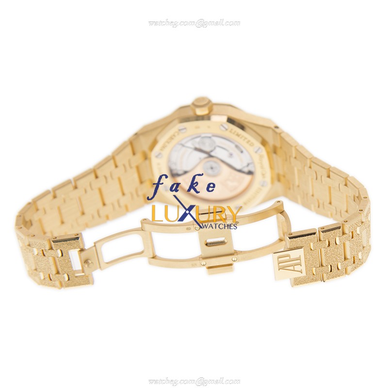 Audemars Piguet 15454BA.GG.1259BA.02 Replica Watch, Automatic, Silver Dial, 18kt Yellow Gold Case - Image 5
