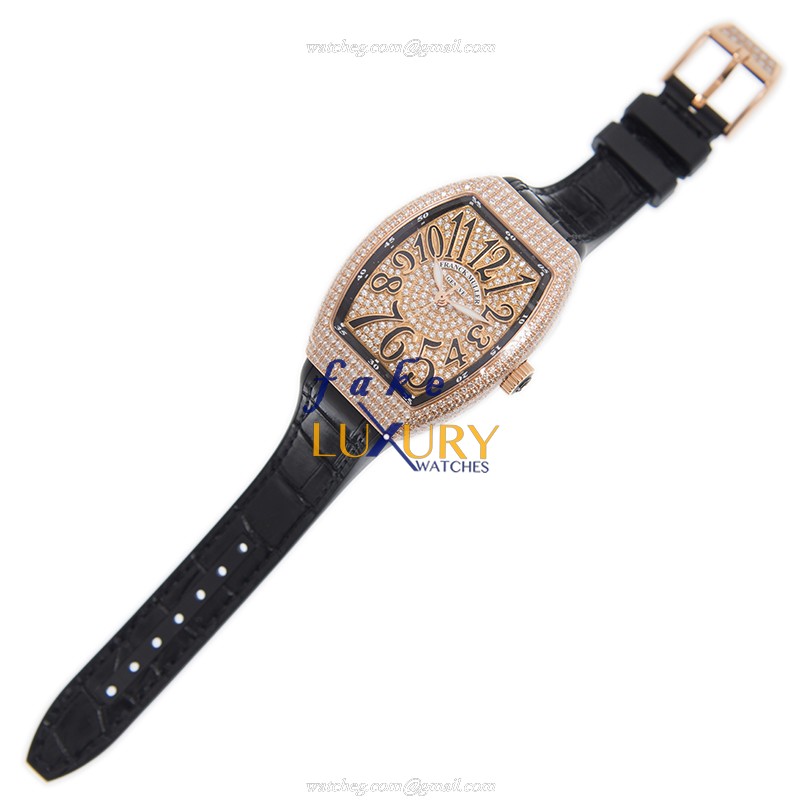 V 35 SC AT FO D CD 5N.NR - Franck Muller Vanguard Replica Watch - Automatic - Rose Gold Diamonds - Image 2