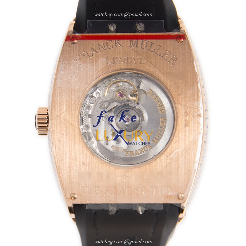 V 35 SC AT FO D CD 5N.NR - Franck Muller Vanguard Replica Watch - Automatic - Rose Gold Diamonds - Image 3